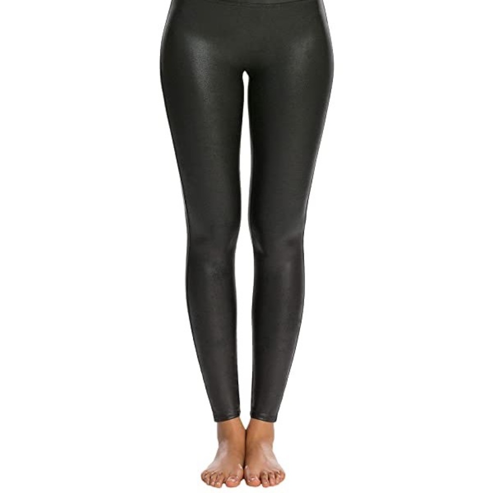 SPANX FAUX LEATHER LEGGINGS-XL